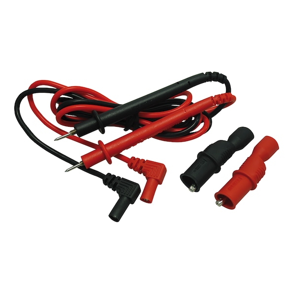 Set of test probes and silicon alligator clamp ends